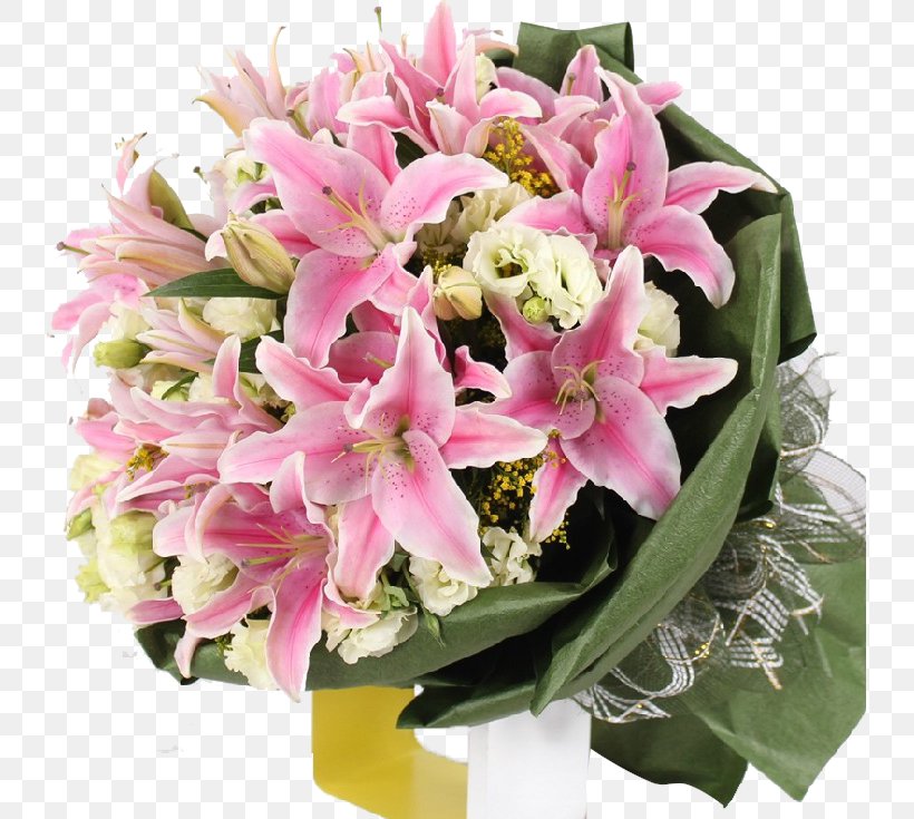 Nosegay Lilium White Beach Rose Gift, PNG, 735x735px, Nosegay, Alstroemeriaceae, Beach Rose, Blue, Box Download Free