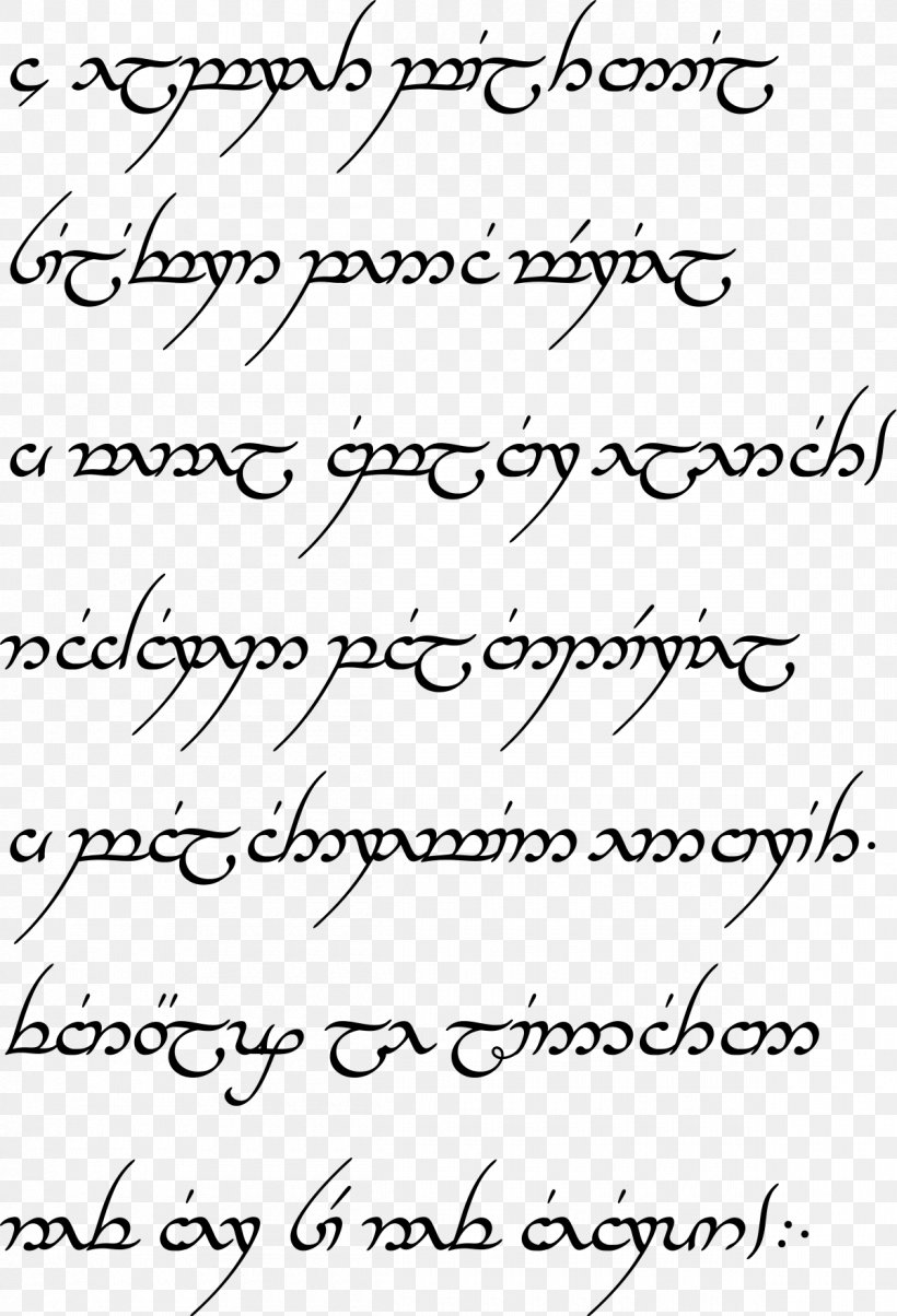 The Lord Of The Rings A Elbereth Gilthoniel Varda Quenya Black Speech, PNG, 1200x1762px, Lord Of The Rings, Area, Black And White, Black Speech, Calligraphy Download Free