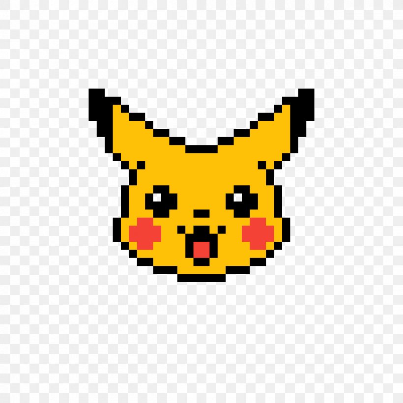 Pikachu Pokémon Yellow Pixel Art Pokémon Crystal, PNG, 1200x1200px, Pikachu, Art, Black, Bulbasaur, Drawing Download Free
