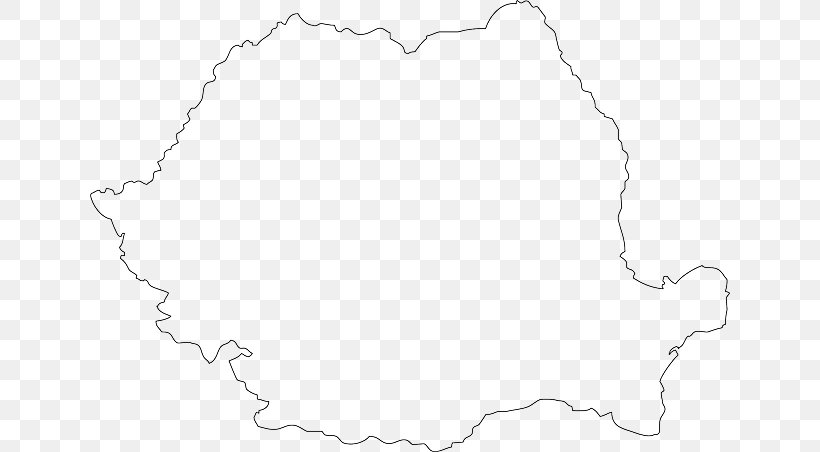 Romania Line Art Point Angle Font, PNG, 640x452px, Romania, Area, Black, Black And White, Border Download Free