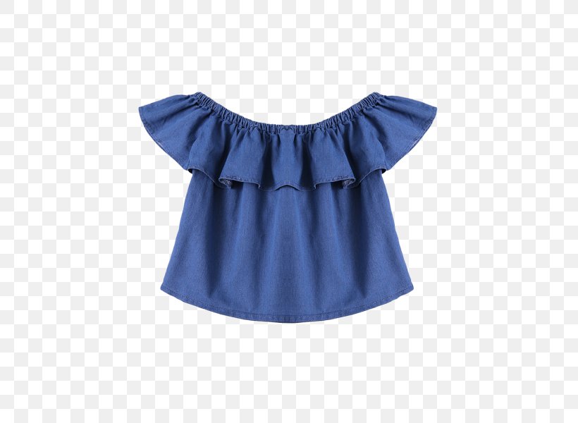 Shoulder Blue Sleeve Denim Ruffle, PNG, 451x600px, Shoulder, Blouse, Blue, Clothing, Day Dress Download Free