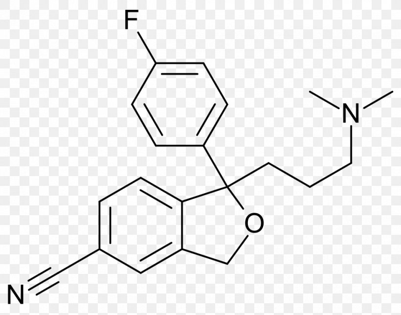Escitalopram Selective Serotonin Reuptake Inhibitor Pharmaceutical Drug Antidepressant, PNG, 977x768px, Citalopram, Alprazolam, Antidepressant, Area, Black And White Download Free