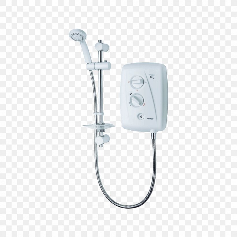 Triton Showers Triton T80 Pro Fit Electric Shower Bathroom Triton T80Z 9KW Slimline Electric Shower Mains Fed, PNG, 1000x1000px, Shower, Bathroom, Hardware, Plumbing, Plumbing Fixture Download Free
