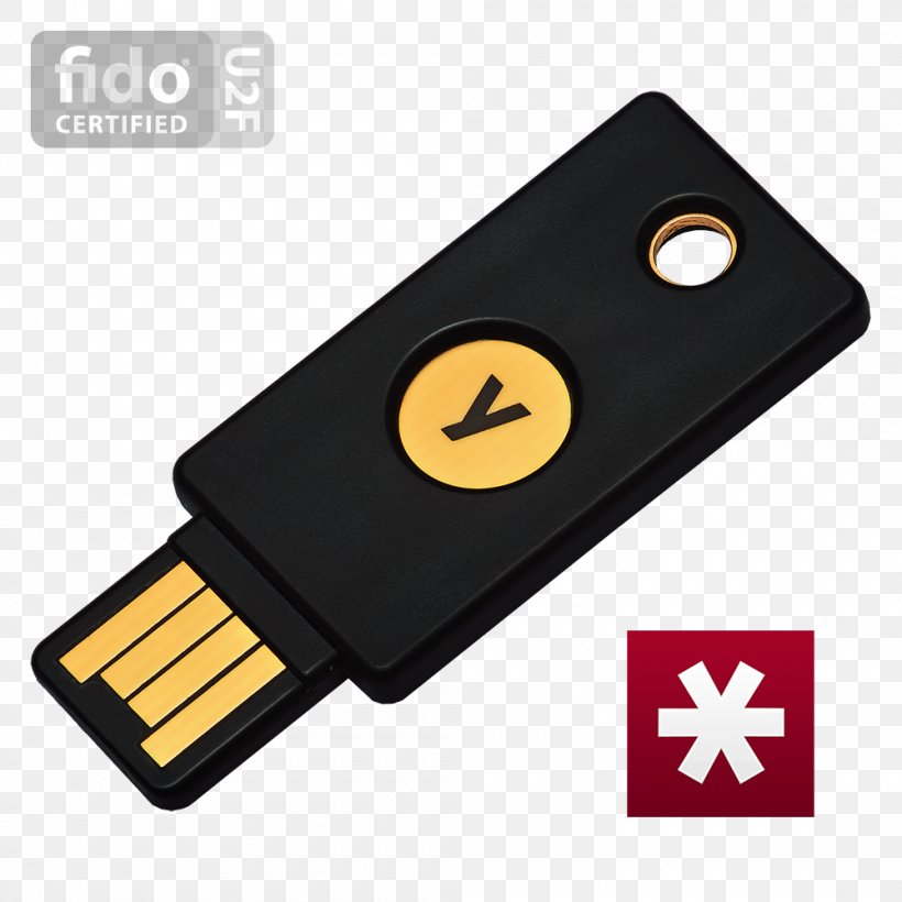 YubiKey One-time Password Universal 2nd Factor Two Factor Authentication, PNG, 1000x1000px, Yubikey, Authentication, Computer Component, Computer Security, Data Storage Device Download Free