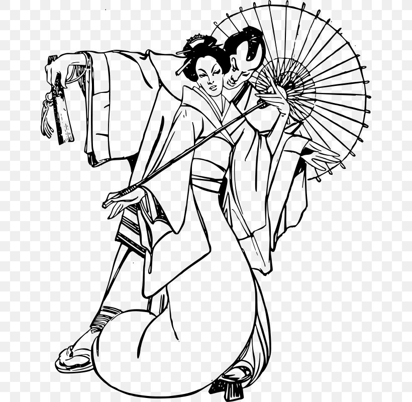 Japan Line Art Dance Clip Art, PNG, 658x800px, Watercolor, Cartoon, Flower, Frame, Heart Download Free