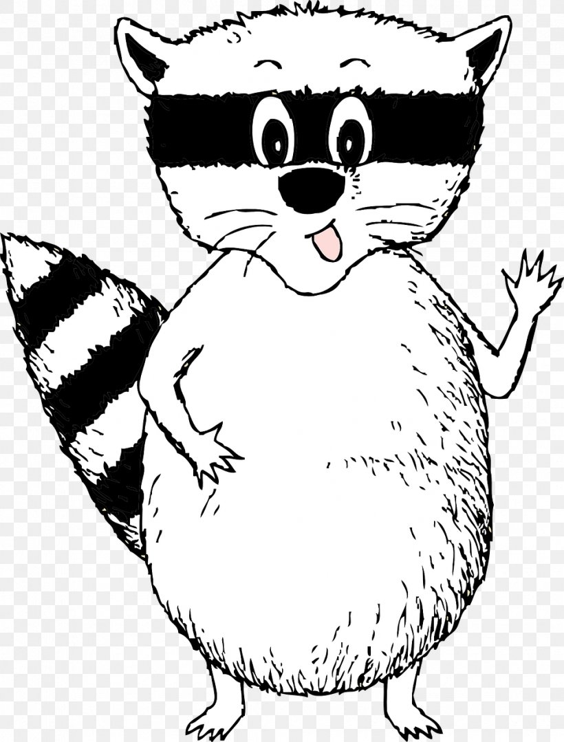 Raccoon Clip Art Cartoon Drawing Black And White, PNG, 972x1280px, Raccoon, Art, Artwork, Baby Raccoon, Bear Download Free