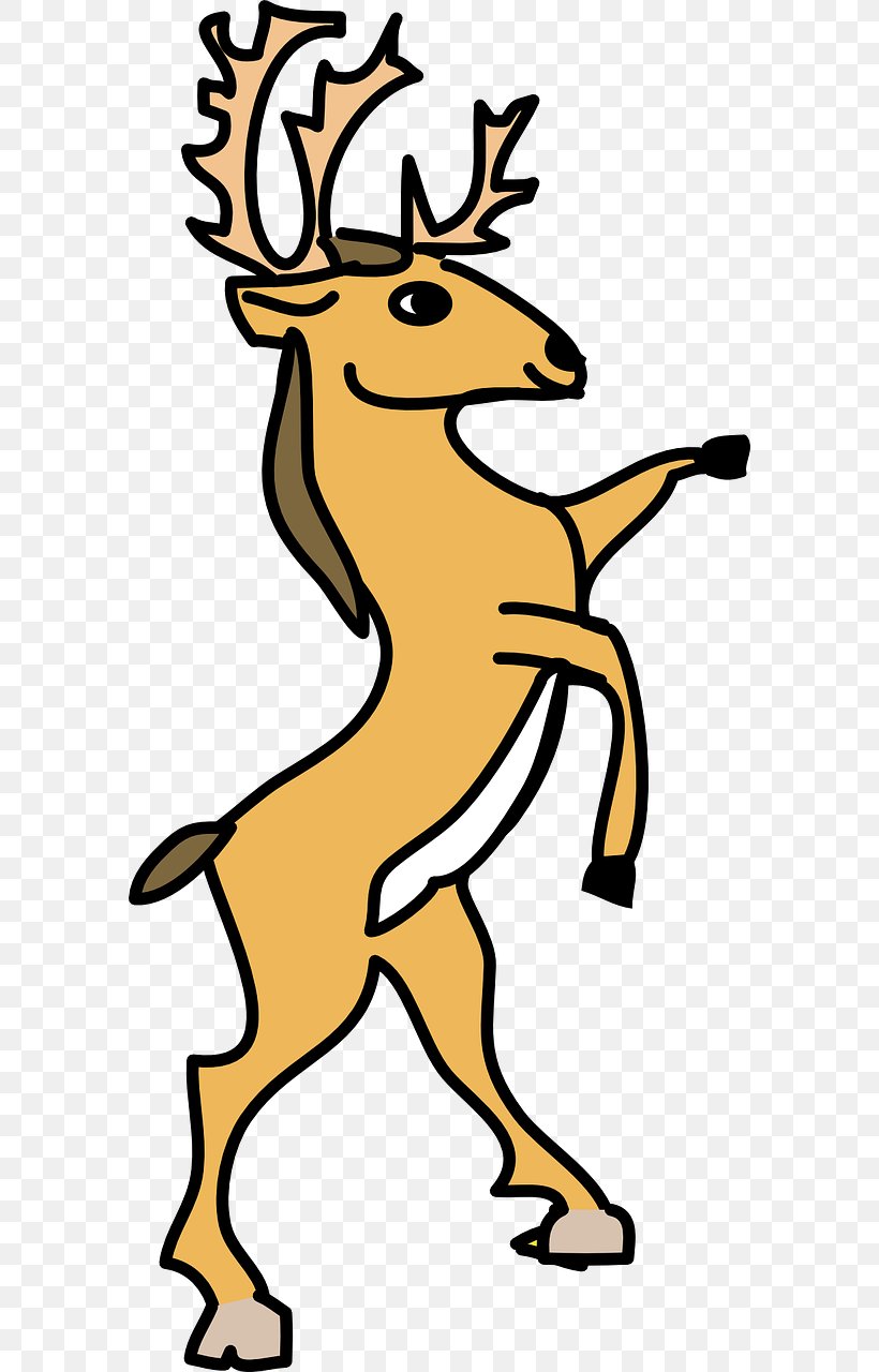 Reindeer Red Deer Antler Clip Art, PNG, 640x1280px, Reindeer, Animal Figure, Antler, Artwork, Black And White Download Free
