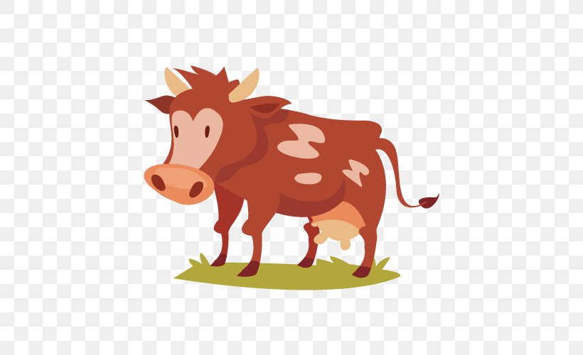 Dairy Cattle Ranch, PNG, 500x500px, Cattle, Art, Bull, Cartoon, Cattle Like Mammal Download Free