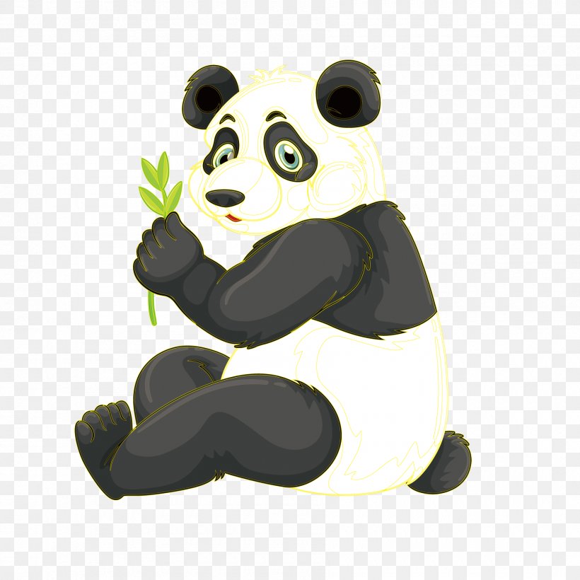 Giant Panda Red Panda Bamboo Illustration, PNG, 1800x1800px, Giant Panda, Bamboo, Bear, Carnivoran, Cuteness Download Free