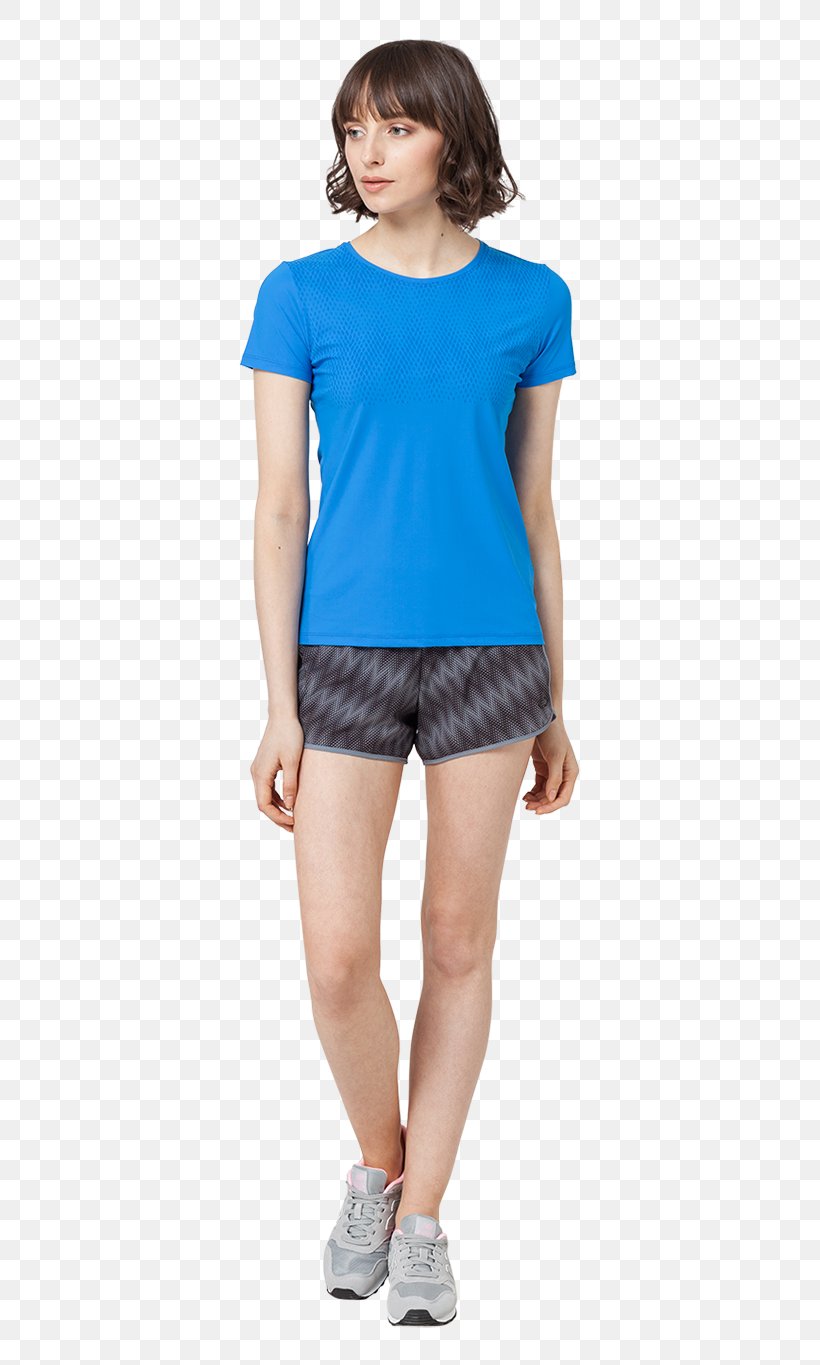 T-shirt Shoulder Sleeve Shorts, PNG, 756x1365px, Tshirt, Blue, Clothing, Cobalt Blue, Electric Blue Download Free