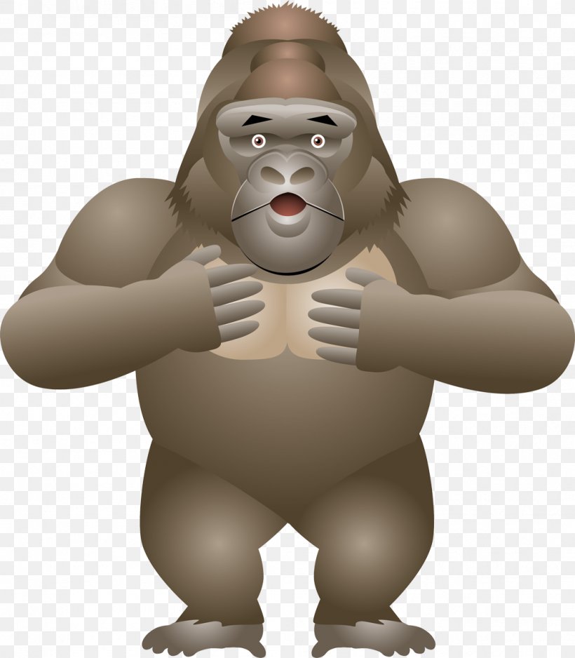 Gorilla Monkey Animation Primate, PNG, 1049x1200px, Gorilla, Animal, Animation, Bear, Carnivoran Download Free