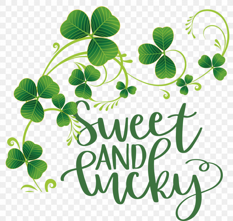 Sweet And Lucky St Patricks Day, PNG, 3000x2846px, St Patricks Day, Cartoon, Clover, Fourleaf Clover, Luck Download Free