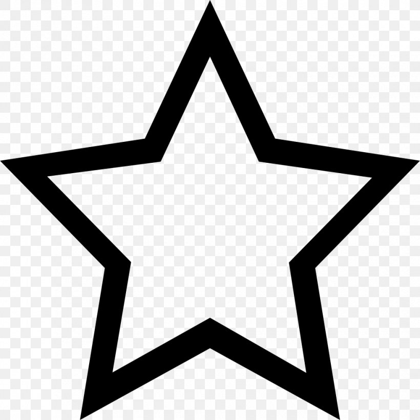 Clip Art Vector Graphics Five-pointed Star Image, PNG, 980x980px, Star, Area, Black, Black And White, Fivepointed Star Download Free