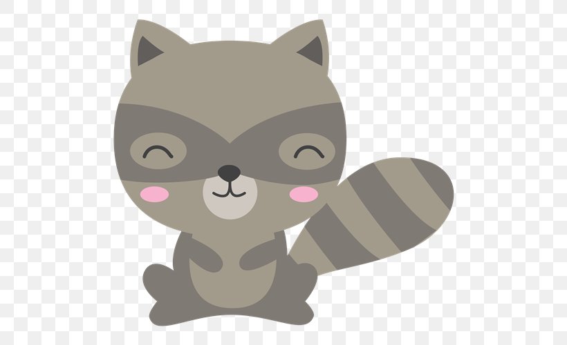 Cat Woodland And Forest Animals Raccoon Clip Art, PNG, 500x500px, Cat, Animal, Carnivora, Carnivoran, Cartoon Download Free