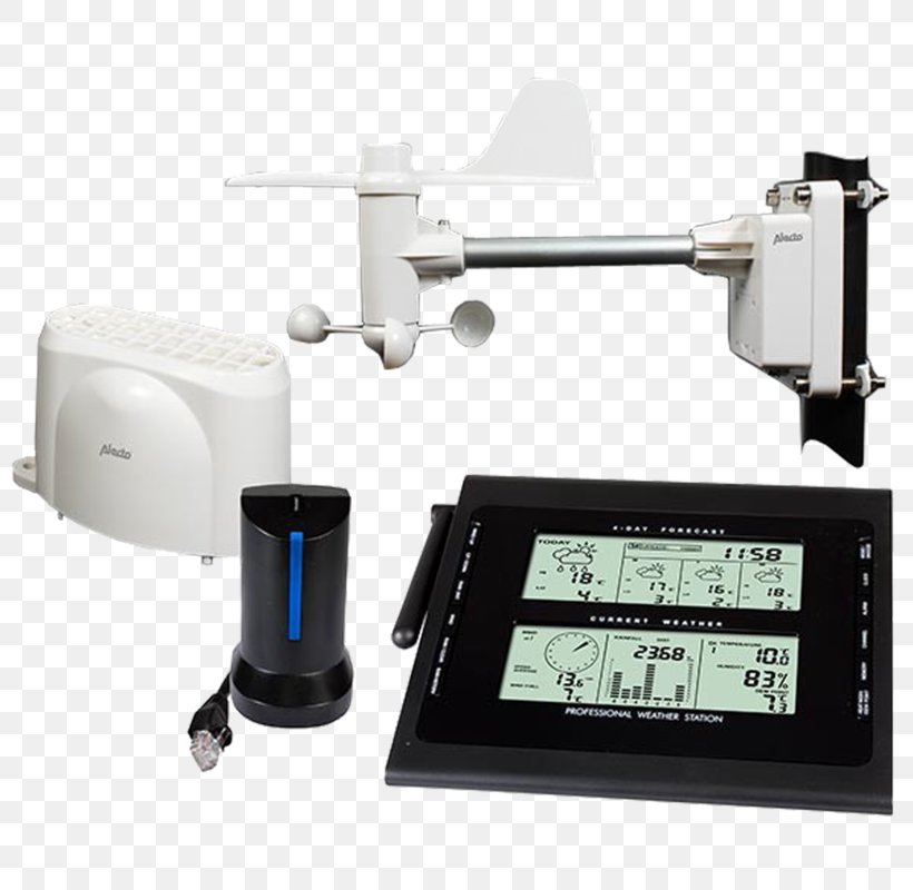 Weather Station Meteorology Anemometer Sensor Wind, PNG, 800x800px, Weather Station, Anemometer, Atmospheric Pressure, Computer Monitor Accessory, Hardware Download Free