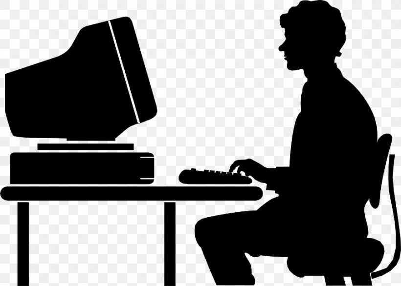 Download Clip Art, PNG, 900x644px, Computer, Black And White, Chair, Communication, Computer Monitors Download Free