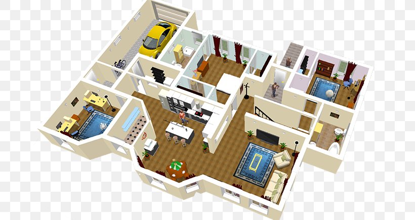 Sweet Home 3D 3D Computer Graphics 3D Floor Plan House Design, PNG, 700x436px, 3d Computer Graphics, 3d Floor Plan, 3d Home Architect, 3d Rendering, Sweet Home 3d Download Free