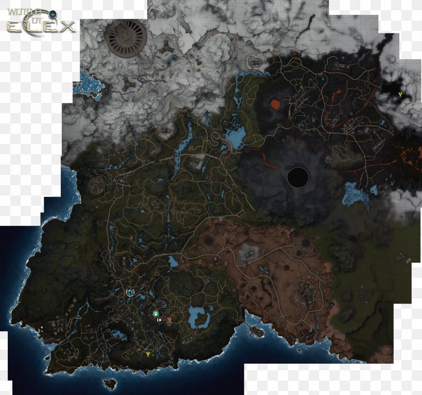 ELEX World Map Video Game, PNG, 2555x2394px, Elex, Biome, Game, Google Maps, Location Download Free