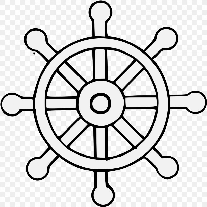 Rudder Boat Ship's Wheel, PNG, 1225x1225px, Rudder, Area, Black And White, Boat, Line Art Download Free