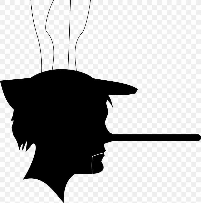 Pinocchio Puppet Silhouette Clip Art, PNG, 2380x2400px, Pinocchio, Black, Black And White, Face, Head Download Free