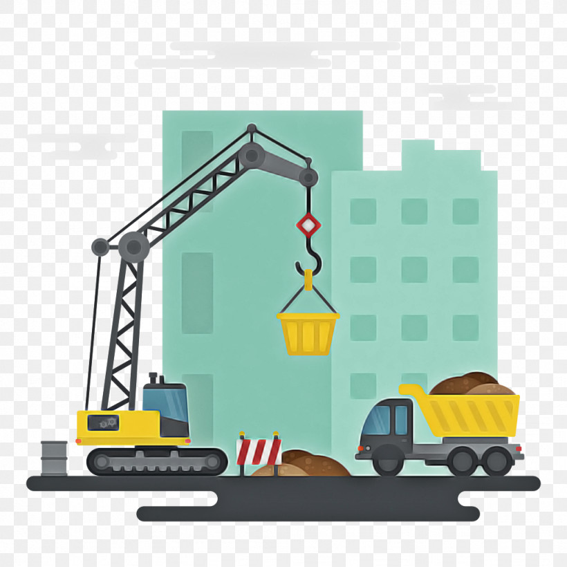 Crane Transport Cartoon Construction Equipment Vehicle, PNG, 1024x1024px, Crane, Cartoon, Construction, Construction Equipment, Forklift Truck Download Free