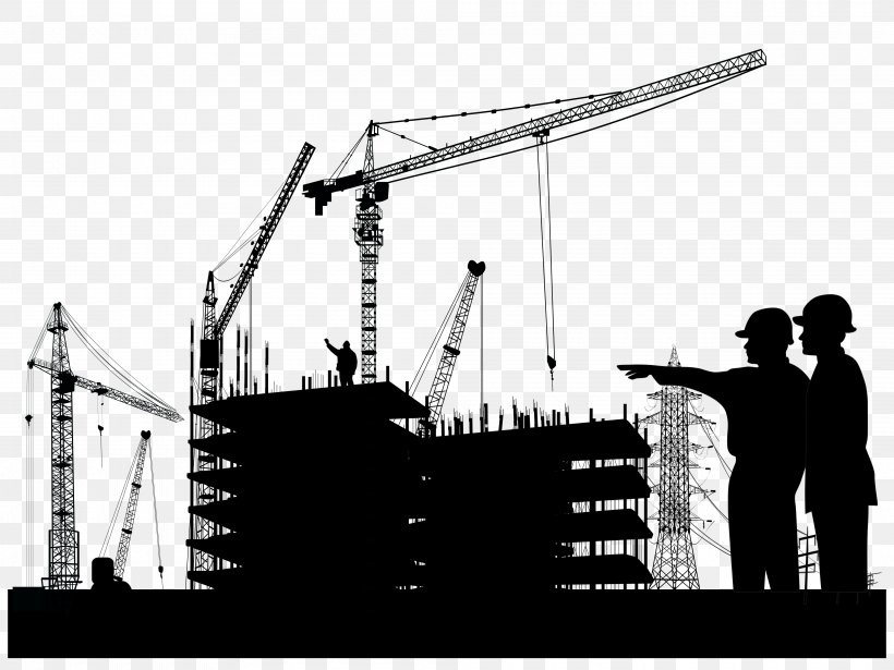 Architectural Engineering Royalty-free Heavy Machinery, PNG, 4000x3000px, Architectural Engineering, Black And White, Building, Construction Foreman, Construction Worker Download Free