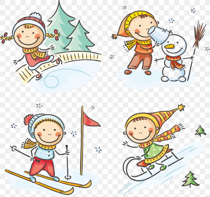Winter Cartoon Clip Art, PNG, 1314x1235px, Winter, Area, Art, Cartoon, Child Download Free