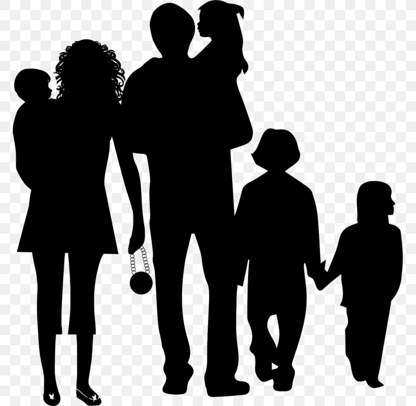 Family Silhouette Father Clip Art, PNG, 769x800px, Family, Black And White, Child, Communication, Conversation Download Free