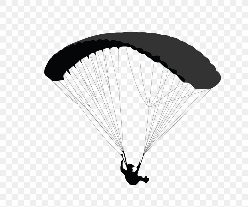 Parachuting Parachute Silhouette, PNG, 1718x1430px, Parachute, Air Sports, Black And White, Parachuting, Paragliding Download Free