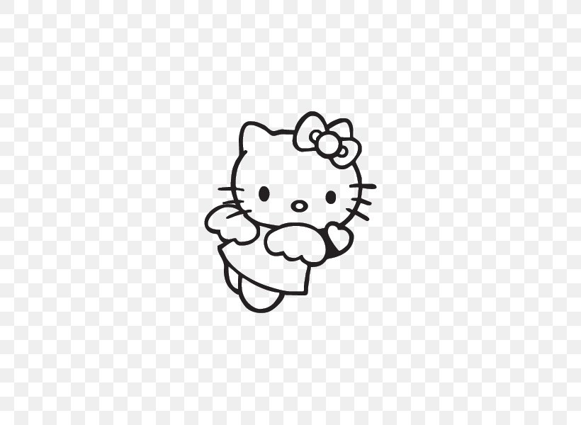 Hello Kitty Image Sanrio Sticker Drawing, PNG, 600x600px, Watercolor, Cartoon, Flower, Frame, Heart Download Free