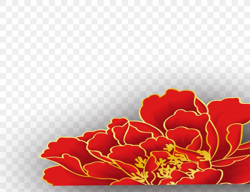 Red Moutan Peony Floral Emblem Gold, PNG, 1667x1283px, Red, Floral Design, Floral Emblem, Floristry, Flower Download Free