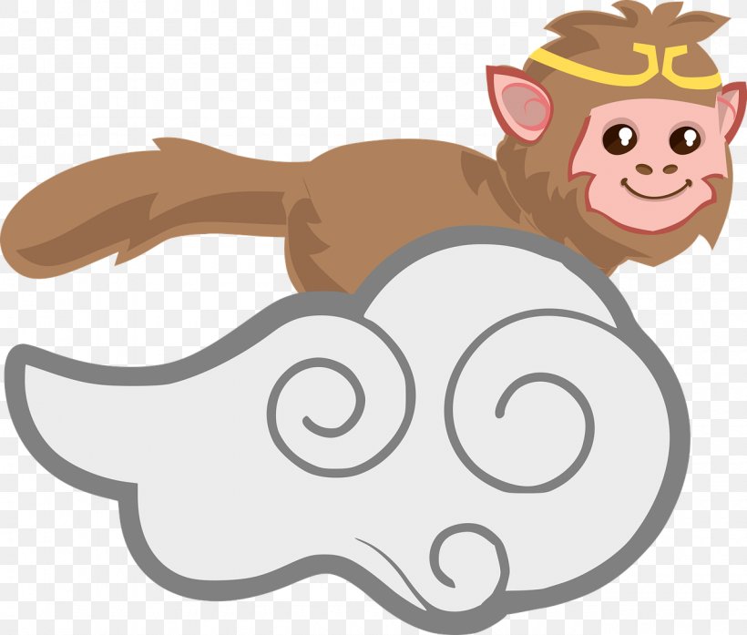 Sun Wukong The Monkey King Clip Art, PNG, 1280x1088px, Sun Wukong, Animation, Carnivoran, Cloud, Drawing Download Free