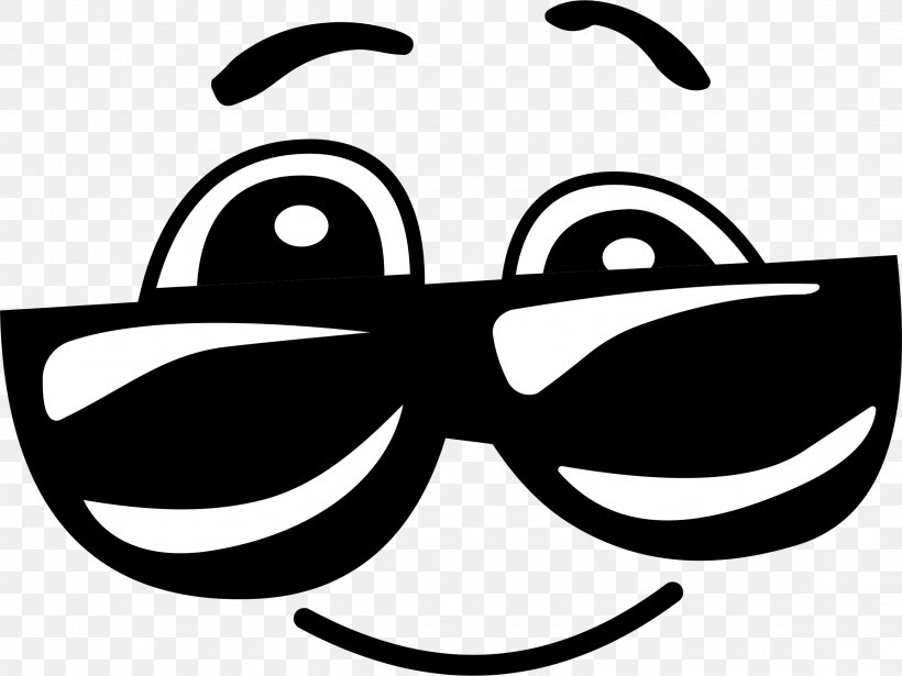 Smiley Sunglasses Emoticon Clip Art, PNG, 2314x1736px, Smiley, Black, Black And White, Emoji, Emoticon Download Free