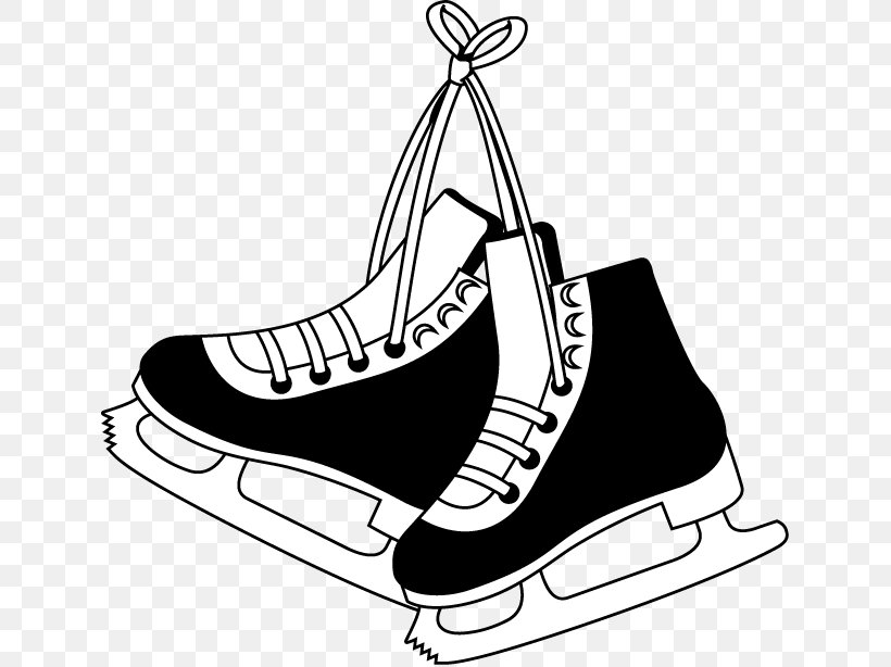 Ice Skate Ice Skating Figure Skating Clip Art, PNG, 633x614px, Ice Skate, Black And White, Brand, Figure Skate, Figure Skating Download Free