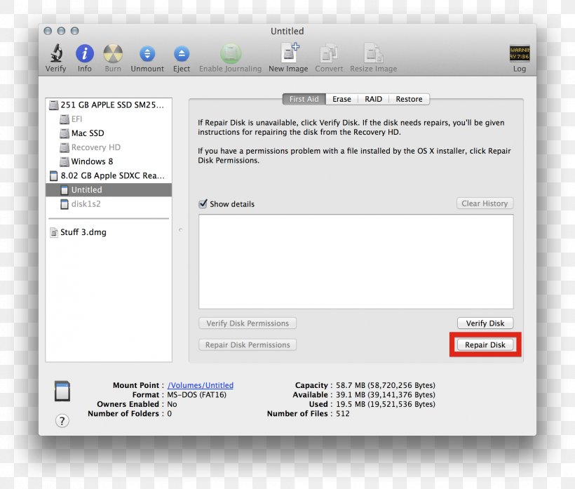 Disk Utility MacOS OS X Mavericks USB Flash Drives Mac OS X Lion, PNG, 1708x1452px, Disk Utility, Boot Camp, Booting, Brand, Computer Download Free