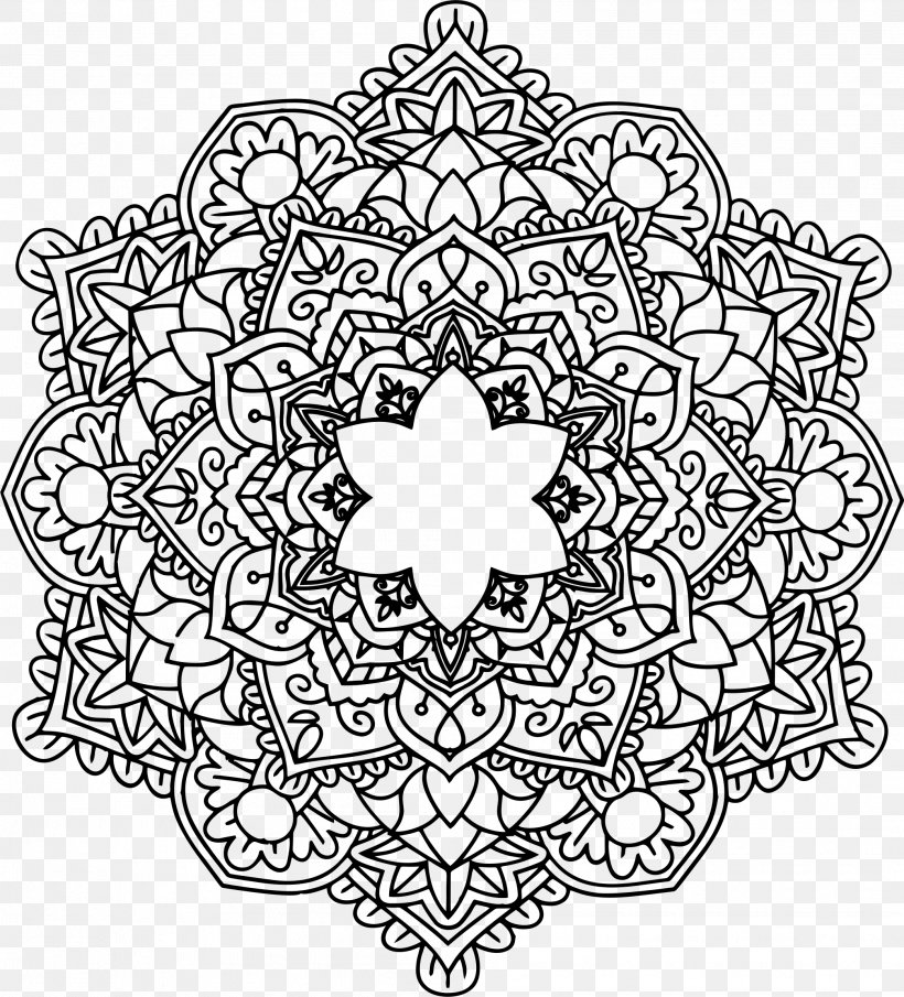 Mandala Clip Art, PNG, 2086x2304px, 2017, Mandala, Area, Black And White, Doily Download Free