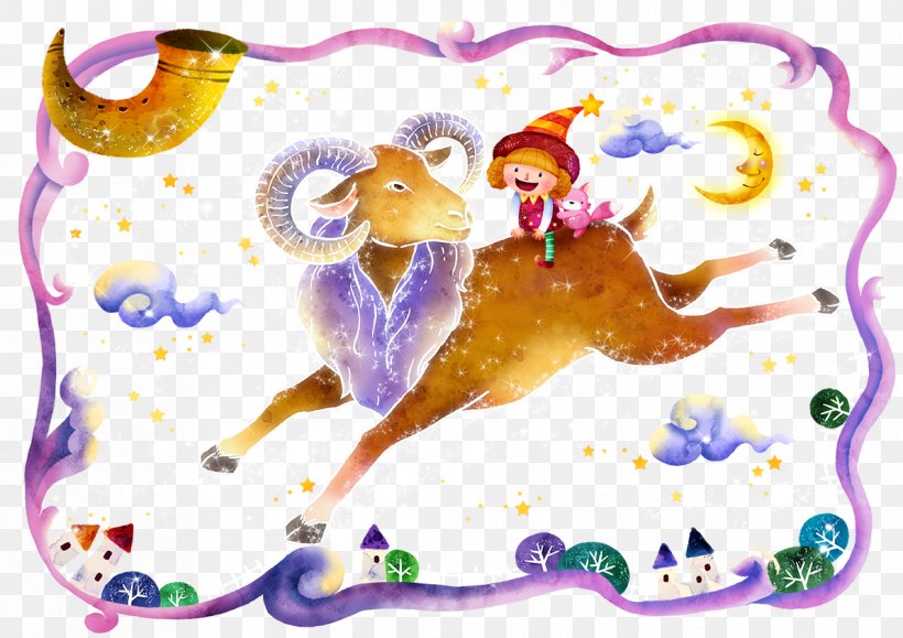 Cartoon Aries Illustration, PNG, 1191x842px, Watercolor, Cartoon, Flower, Frame, Heart Download Free