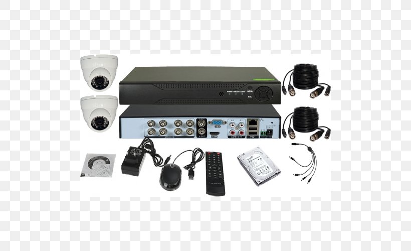 Closed-circuit Television Digital Video Recorders IP Camera Hikvision Network Video Recorder, PNG, 500x500px, Closedcircuit Television, Analog High Definition, Camera, Computer Hardware, Dahua Technology Download Free