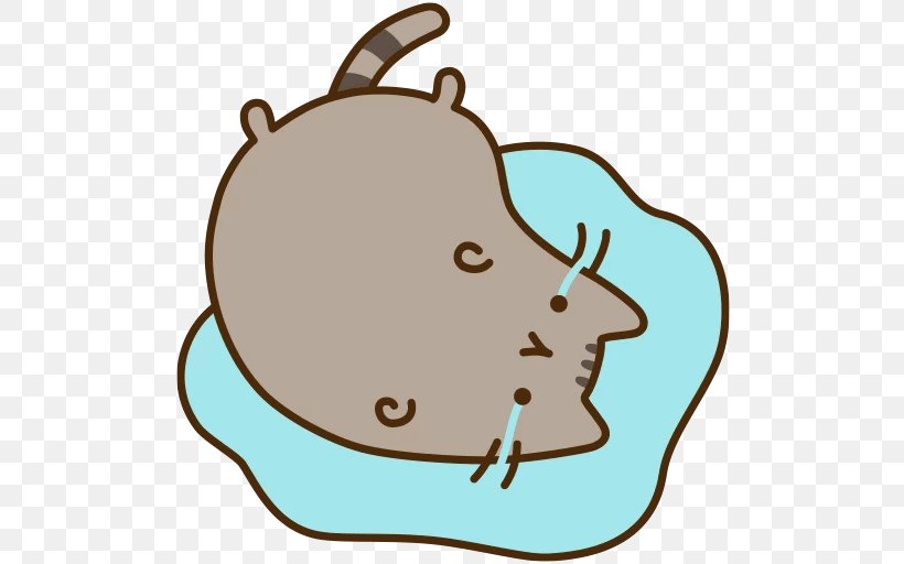 Sticker Telegram Pusheen VK Clip Art, PNG, 512x512px, Sticker, Area, Artwork, Cartoon, Food Download Free