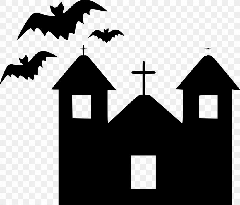Clip Art Illustration, PNG, 980x838px, Haunted House, Black, Black And White, Brand, Facade Download Free