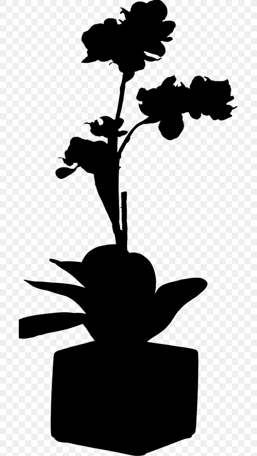 Clip Art Silhouette Flower Leaf Branching, PNG, 700x1450px, Silhouette, Art, Blackandwhite, Botany, Branching Download Free