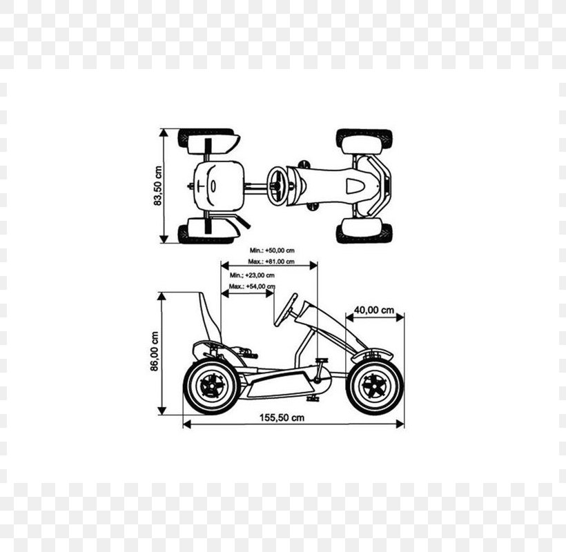 Go-kart Car Pedaal Brake Chassis, PNG, 800x800px, Gokart, Area, Auto Part, Automotive Lighting, Black And White Download Free
