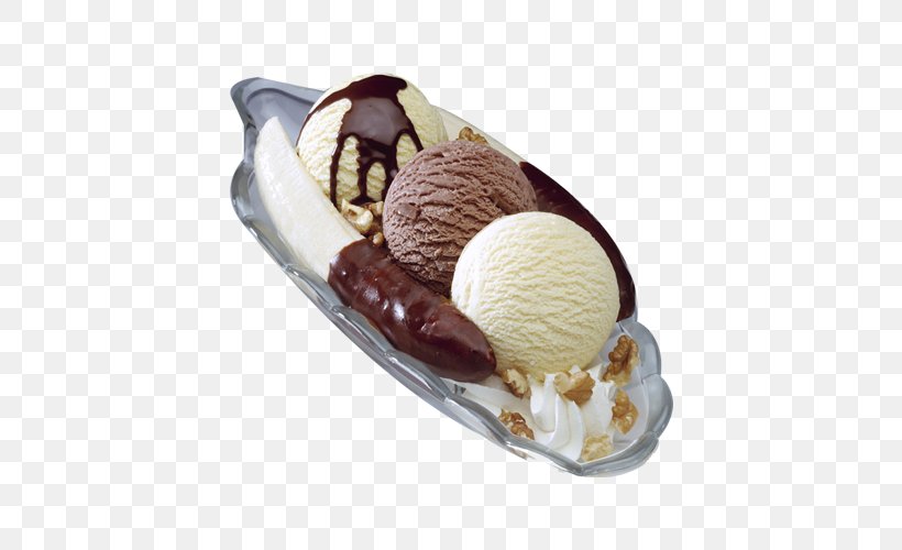 Chocolate Ice Cream Banana Split Sundae Banana Boat, PNG, 500x500px, Ice Cream, Banana, Banana Boat, Banana Split, Chocolate Download Free