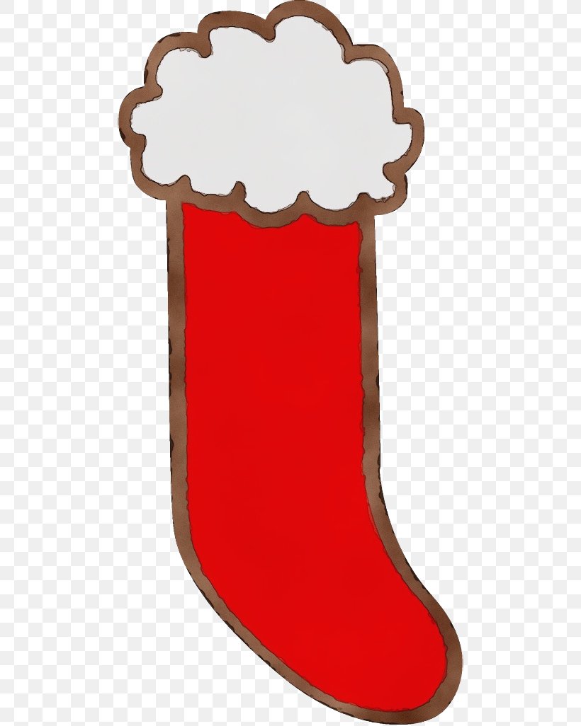 Christmas Stocking, PNG, 488x1026px, Watercolor, Christmas Stocking, Paint, Red, Shield Download Free