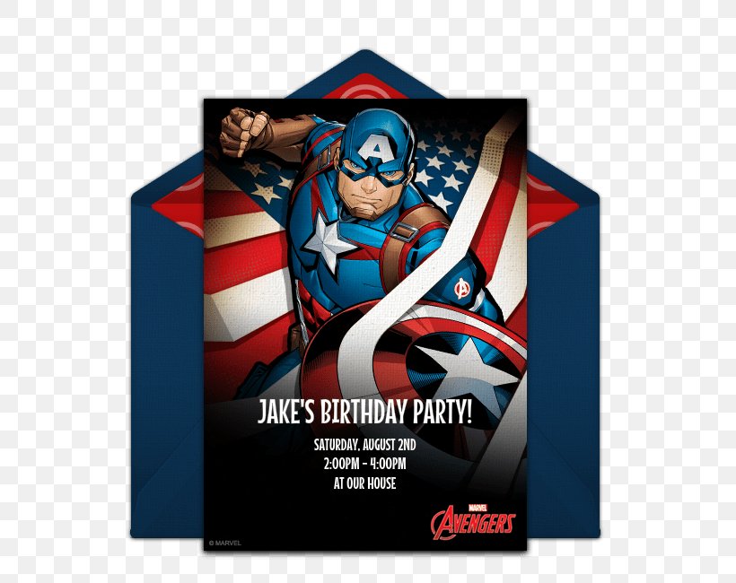 Wedding Invitation Birthday Cake Captain America Party, PNG, 650x650px, Wedding Invitation, Avengers Age Of Ultron, Avengers Infinity War, Birthday, Birthday Cake Download Free