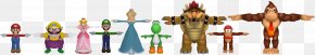 Donkey Kong - Donkey Kong Mario Luigi Rosalina Princess Daisy PNG
