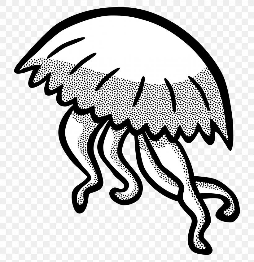 Jellyfish Black And White Clip Art, PNG, 2323x2400px, Jellyfish, Artwork, Beak, Bird, Black Download Free