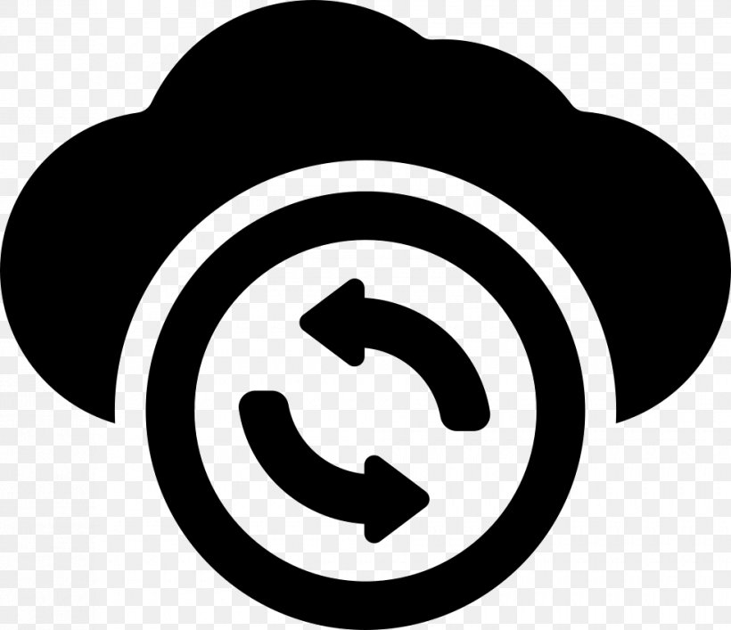 Symbol, PNG, 980x846px, Synchronization, Area, Black And White, Cloud Computing, Cloud Storage Download Free