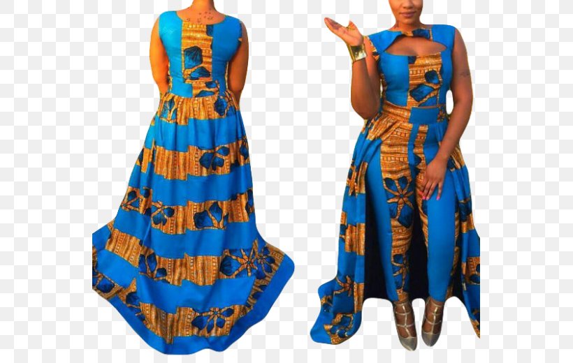 African Waxprints Ankara Dress Jumpsuit, PNG, 555x520px, Africa, African Textiles, African Waxprints, Ankara, Clothing Download Free