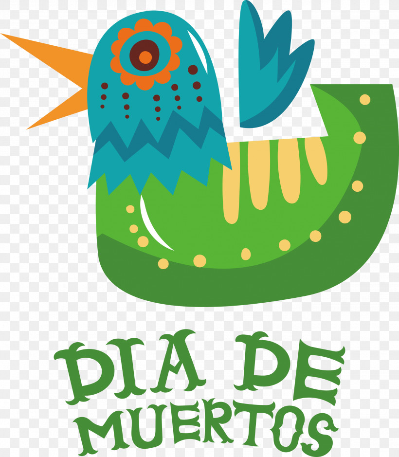 Day Of The Dead Día De Los Muertos Día De Muertos, PNG, 2619x3000px, Day Of The Dead, Beak, D%c3%ada De Muertos, Dia De Los Muertos, Green Download Free